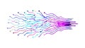 Digital data streams, symbolizing information flow and technology. vector design Generative AI Royalty Free Stock Photo