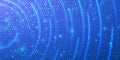 Digital data technology concept. Blue futuristic cyberspace. Vector illustration