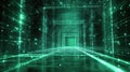Digital data tunnel forming futuristic network connection Royalty Free Stock Photo