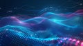 Digital data visualization. Big data code representation. Futuristic abstract digital wave. 3D rendering Royalty Free Stock Photo