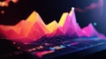 Digital data visualization displaying financial analytics and statistics Royalty Free Stock Photo