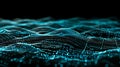 Digital Data Wave Background, Network Connection Structure, Technology Concept Royalty Free Stock Photo