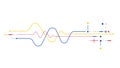 Digital data wave network elements abstract background Royalty Free Stock Photo