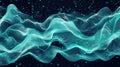 Digital data waves flowing network particles background Royalty Free Stock Photo