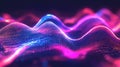 Digital data waves forming abstract technology background Royalty Free Stock Photo