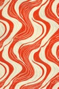 Red and white background with wavy lines Royalty Free Stock Photo