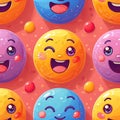 Digital design seamless emoji pattern Royalty Free Stock Photo