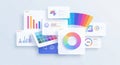 Digital design tools and color palettes for creative projects and data visualization Royalty Free Stock Photo