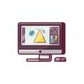 Digital Designer Monitor Icon