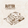 Digital detailed line art butter