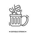Digital detox icon. Social media pictograms in trash can, Simple vector illustration. Royalty Free Stock Photo