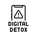 digital detox line icon vector illustration Royalty Free Stock Photo