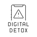 digital detox line icon vector illustration Royalty Free Stock Photo