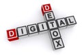 Digital detox word blocks