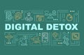 Digital detox word concepts banner