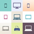 Digital device icons collection