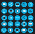 Digital devices icon set vector illustration Royalty Free Stock Photo