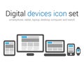 Digital devices icon set