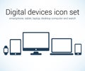 Digital devices icon set Royalty Free Stock Photo