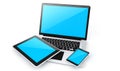 Digital devices-labtop, tablet and smart phone. Royalty Free Stock Photo