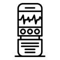 Digital dictaphone icon, outline style Royalty Free Stock Photo