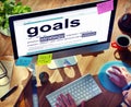Digital Dictionary Goals Strategy Vision Concept Royalty Free Stock Photo