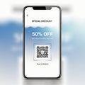 Digital Discount Coupon App Interface Mockup Royalty Free Stock Photo