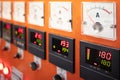 Digital display and analog ammeter of switch gear in power plant