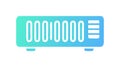 Digital Display Board, Binary Code Information Technology, vector design Generative AI Royalty Free Stock Photo