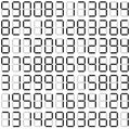 Digital display with random numbers background