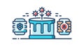 Digital Display Screen Information Interface Icon, vector design Generative AI Royalty Free Stock Photo