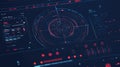 Digital display showing futuristic user interface with data Royalty Free Stock Photo