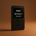 Mockup vector stock image photo â Digital crypto wallet display showing BTC balance and USD value Royalty Free Stock Photo