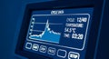 Digital Display Shows Cycle Data and Temperature Readings Royalty Free Stock Photo