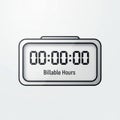 Digital display shows 00 00 00 with the text Billable Hours below Royalty Free Stock Photo
