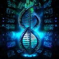 Digital DNA: A DNA helix made of binary code