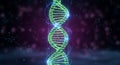 Digital DNA Double Helix with Binary Code, Science and Technology Royalty Free Stock Photo