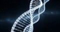 Digital DNA Helix with Binary Code Royalty Free Stock Photo