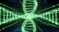 Digital DNA Helix with Binary Code, Genetic Engineering, Biotechnology, Future Science Royalty Free Stock Photo