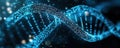 Digital DNA helix with binary code representing genetic data Royalty Free Stock Photo
