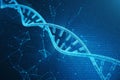 Digital DNA molecule, structure. Concept binary code human genome. DNA molecule with modified genes. 3D illustration