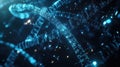 Digital dna strand representing genetic data and cybersecurity Royalty Free Stock Photo