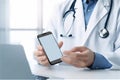 Digital doctor-patient consultation by smartphones and applications.Telemedicine e-health concept