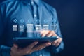 Digital document checklist system for task management, validation, and approval process. Optimized Royalty Free Stock Photo