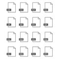 Digital document file format line art vector icon for apps and w