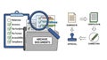 Document Archive Workflow: Checklists, Verification and Approval Process Royalty Free Stock Photo