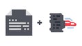 Digital Document Storage, File Management Data Archiving Icon, vector design Generative AI Royalty Free Stock Photo