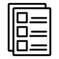 Digital documents icon, outline style