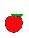 Digital Drawing of Apple