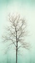 Solitude in Winter: A Digital Art Collection of Isolated Trees A